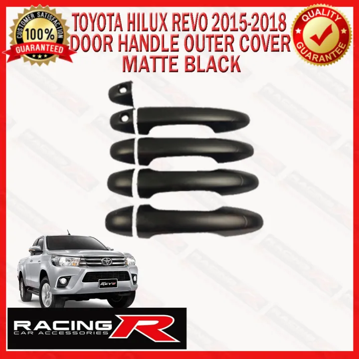 Hilux Revo 2015 to 2018 Door Handle Outer Cover Matte Black Garnish ...