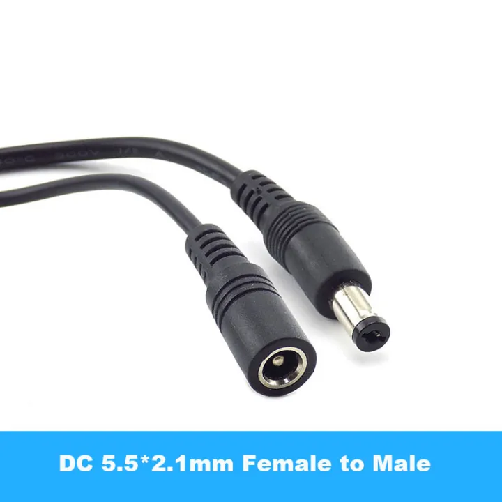 Female to Male Plug CCTV DC Power Cable Extension Cord Adapter 12V
