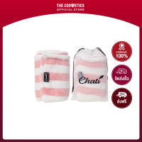 Chati Hair Turban 1 Layer - White Pink    หมวกผ้าเช็ดผมหนา 1 ชั้น