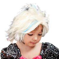 Weird Doll Wig Short Blonde Mix Light Blue Pink Cosplay Wig Highlight Pink &amp; Blue Wigs Synthetic Hair Short Crazy Spiky Doll Cosplay Wigs for Halloween Party beneficial