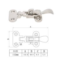 เรือสลัก 2 ชิ้นสแตนเลสสตีล Marine เรือล็อคตู้ Latch กระจก Fastener Clamp Deck Hasp