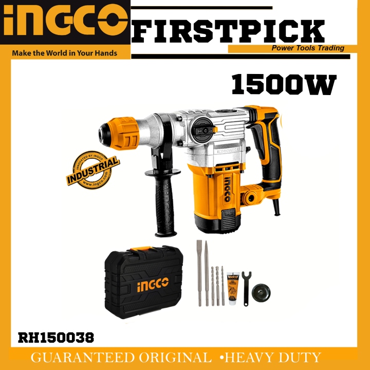 Ingco Industrial Sds Plus Rotary Hammer Drill Chipping Gun Demolition Electric Hammer Rh150028