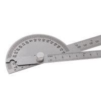 Stainless Steel Angle Ruler 180 degree Protractor Finder Arm Measuring Tool 29EA