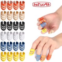 ♕▦✆ 4pcs Guitar Ukulele Plastic Thumb Finger Nail Fingertip Picks Protectors Set ALaska Pik Finger Pick For Acoustic Electric Guitar