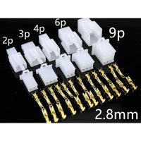 5 sets of 2.8mm 2P 3P 4P 6p 9p automobile 2.8 wire connector male and female cable terminal plug motorcycle horn