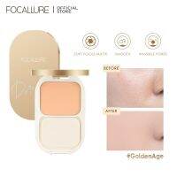 FOCALLURE เครื่องสำอางเมคอัพเนื้อด้านนุ่มสำหรับผู้หญิงผงแป้งคอมแพ็กอัดแข็งไม่เป็นเงาติดทนนาน3สีแป้งฝุ่นกันน้ำ