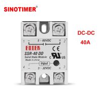 40a เฟสเดียว Ssr Dc ควบคุม Dc 3-32V Dc ไป5-60V Dc โหลด40a สำหรับตัวควบคุมอุณหภูมิ