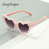 Heart Womens Sunglasses Pearl Frame Vintage Luxury Brand Designer Sun Shades Men Uv400 Fashion Party Personality Y2K Eyewear