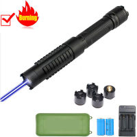 Most Powerful Pointer Blue Beam Visible Lights Rechargeable Torch Tactical High Power Fire Burning Pen