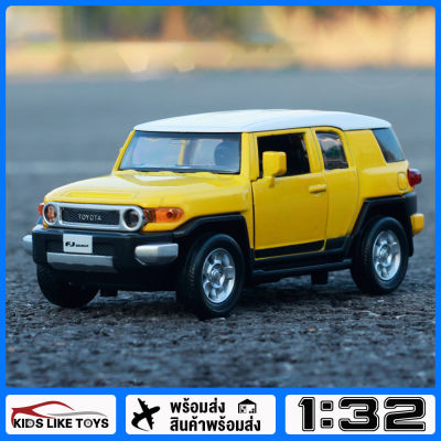 KLT มาตราส่วน 1:32 Toyota FJ Cruiser SUV ของเล่นโลหะผสมรถรุ่น Diecast Off-road ยานพาหนะสําหรับเด็กจําลองเสียงแสงผลของขวัญงานอดิเรกคอลเลกชัน