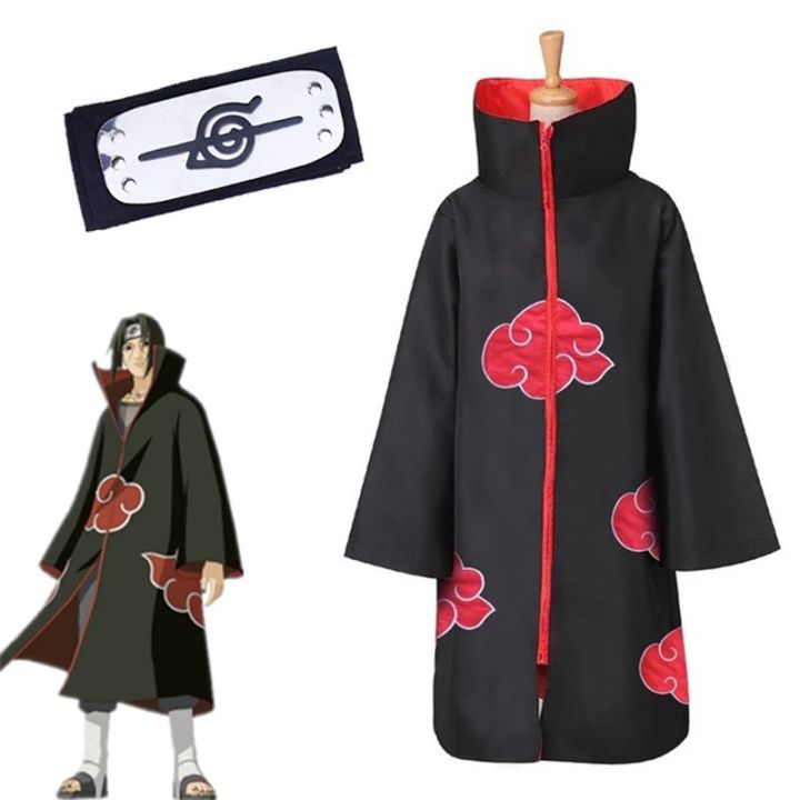 【Fast Delivery】Anime Naruto Cosplay Costume Akatsuki Cloak Naruto ...