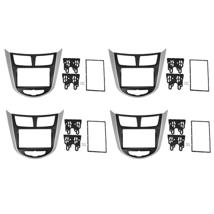 4X Car Refitting Radio Fascia Frame Panel DVD Trim Kit for HYUNDAI I25
