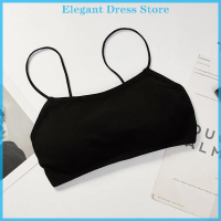 [KP Elegant]?? เสื้อชั้นในสตรีเซ็กซี่แขนกุดเปิดหลังเข้ารูปสีพื้นมีแผ่นเสริมหน้าอกสำหรับฤดูร้อน