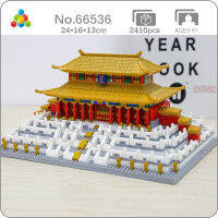 YZ 66536 World Architecture Hall Of Supreme Harmony Imperial Palace มินิเพชรบล็อกอิฐของเล่นสำหรับเด็กไม่มีกล่อง