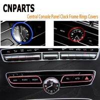 wenminr CNPARTS For Mercedes Benz W205 W212 C E GLC Class AMG Car Stickers Central Console Panel Clock Frame Rings Covers Accessories