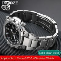 ดั้งเดิม2023♦สายนาฬิกา Casio สำหรับนาฬิกา Casio แท่งสแตนเลสสตีล G-SHOCK นูน GST-B400สายนาฬิกาผู้ชายสายรัดข้อมือดัดแปลงทำจากโลหะ