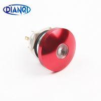 Free shipping 16mm Metal Waterproof Push Button Switch dot lamp button mushroom Momentary with LED NO press button 16MG1D.F