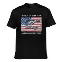 Premium Quality Honesty Ford Mustang Born In The Usa American Horsepower Father/Dad Cotton Summer T-Shirt