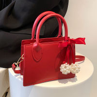 Casual Small Cute Top Handle Handbag 2022 Summer Women Simple Shoulder Bag Lady Sweet Totes Designer Beads Crossbody Bags