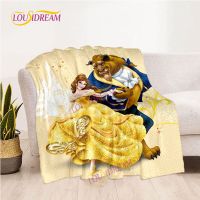 Fairy tale Blanket picnic mat Beauty and the Beast Flannel Blanket Living room sofa bed warm blanket Girl children soft blanket