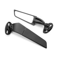 Durable Motorbike Mirror Wide Vision Easy Installation Fixed Wing Rearview Mirror  Rainproof Motorcycle Mirror Mirrors