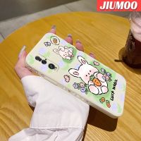 JIUMOO เคสสำหรับออปโป้ไฟนด์ X2 Pro เคสป้องกันการกระแทกเคสขอบสี่เหลี่ยมด้านข้างบางเคสมือถือลายกระต่ายนำโชคการ์ตูนเคสนิ่มซิลิโคน