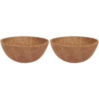 2 Pcs Coconut Hanging Basket Liners 14 Inch Sturdy Round Liners for Planters Perfect Replacement