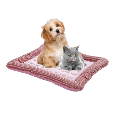 ที่นอนสุนัขแผ่นทำความเย็นสำหรับแมวฤดูร้อนแผ่นรองนอนสำหรับสุนัขขนาดกลางขนาดเล็กที่ซักทำความสะอาดได้
