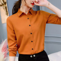 Autumn Women Button Up Womens Shirts Womens Tops and Blouses Long Sleeve Ladies Tops Feminina Pink Blouses Female