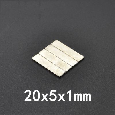 20/30/50PCS 20x5x1 Super Strong Sheet Rare Earth Magnet Thickness 1mm Rectangular Neodymium Magnets 20x5x1mm Magnetic 20x5x1 mm