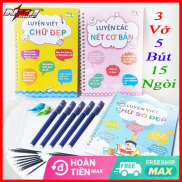 Set 3 luyện chữ, tập tô chữ cho bé giúp bé làm quen với luyện chữ và mặt