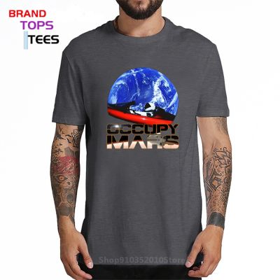 Cool Novelty Amazing Man Tee Occupy Mars Starman T Shirt Elon Musk T-Shirt Summer Tesla Roadster Short Sleeves Tshirt Camisetas