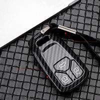 【cw】 2020 Car Key Cover New ABS Carbon fiber Covers For Audi A1 A3 A4 A5 A6 A7 A8 B9 Quattro TT TTS 8S Q3 Q5 Q7 2009-2017 Ring ！
