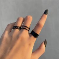 【YF】✖✉  Rings Set Punk Metallic Adjustable Trend Jewelry Gifts