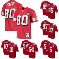 ใหม่ เสื้อกีฬาแขนสั้น ลายทีมชาติฟุตบอล San Francisco 75th 49ers NFL Rice Lance Warner Garropolo Bosa Kittle Jersey ทรงหลวม สําหรับผู้ชาย และผู้หญิง