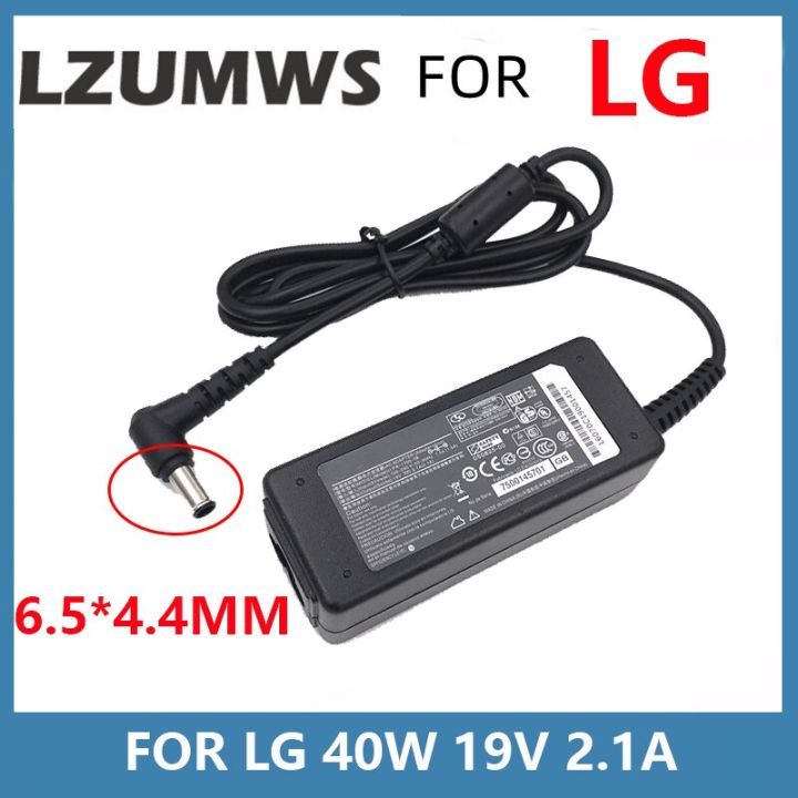 19โวลต์2-1a-6-5-4-4มิลลิเมตรอะแดปเตอร์สำหรับ-lg-24นิ้ว-ap16b-a-จอภาพ-led-lc-lcap26b-e-ads-45fsn-19-19040gpcu-สายชาร์จไฟพาวเวอร์ซัพพลาย-yuebian