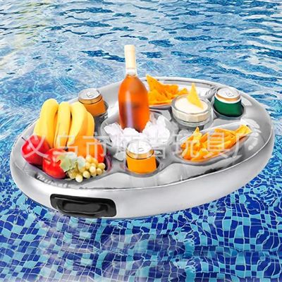 ▦✾ border spot inflatable dining bar ice bucket swimming pool party beverage food tray cooling