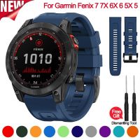 【CW】 22 26MM Silicone WatchBand For Garmin Fenix 7 6X 6 Pro 5 Plus Forerunner 945 935 Strap WristStrap QuickFit Release Bracele