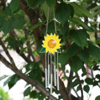 Creative Alloy ดอกไม้ Wind Chime จี้ดอกทานตะวันค้างคาว Wind Chime ในร่มและกลางแจ้งเนอสเซอรี่จี้ตกแต่งตกแต่งบ้าน