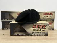 หมวกเบเรต์จัดทรง Armyเขาชะโงก ของแท้100% หมวกเปล่า สีดำ ร้านค้าเป็นตัวแทนจำหน่ายมั่นใจได้ว่าได้ของแท้แน่นอน