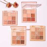 ○ 1 5PCS Transparent Acrylic Eye Shadow Palette Eyes Pigments Glitter Matte 9 Colors Eyeshadow Palette Cosmetics Milk Tea Brown