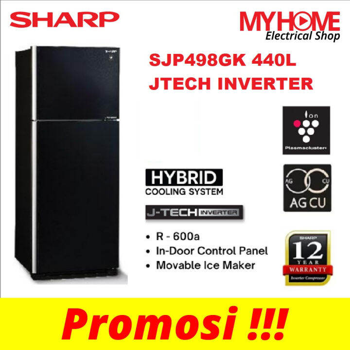 (DELIVERY KL & SELANGOR ONLY) SHARP SJP498GK 440L 2DOOR JTECH