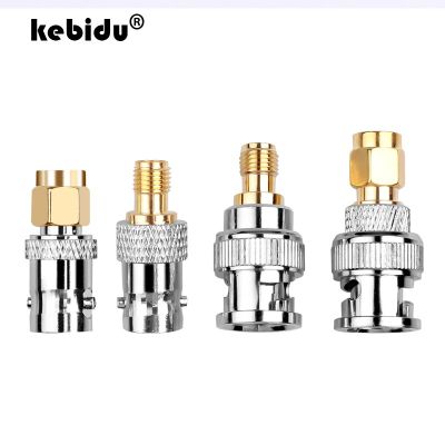 kebidu 4pcs BNC Male Plug To SMA Female Jack Straight RF Connector Adapter for Baofeng WiFi Radio Antenna Electrical Connectors