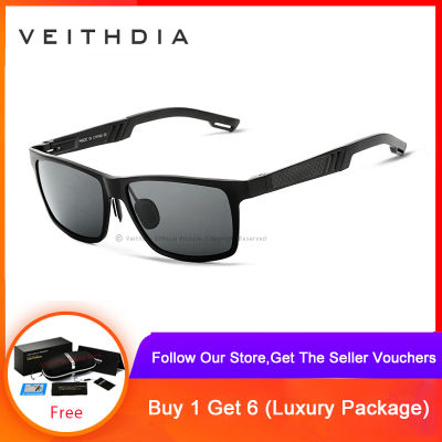 VEITHDIA แว่นกันแดด Polarized ผลิตจากวัสดุอลูมิเนียม แว่นตากันแดด แว่นโพลาไรซ์ สำหรับผู้ชายและผู้หญิง – 6560