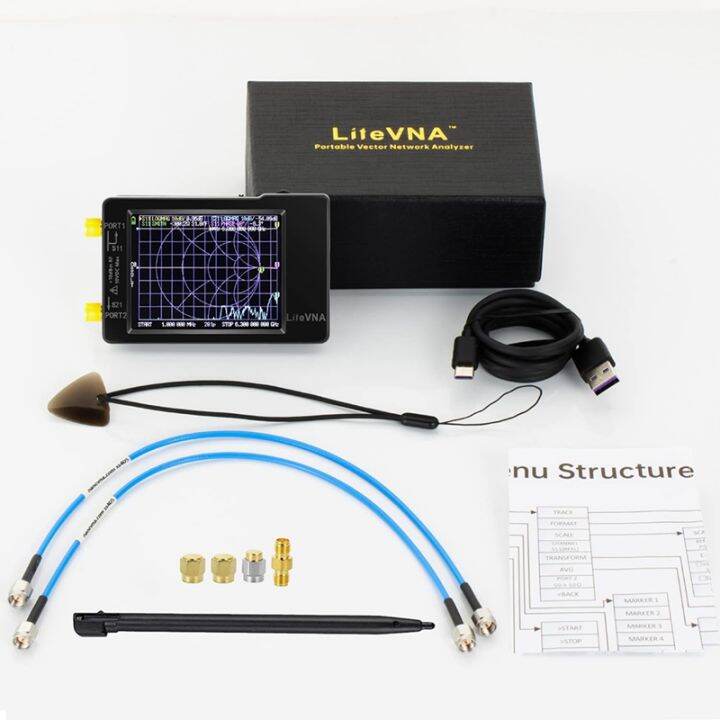 nanovna-litevna-50khz-6-3ghz-vector-network-analyzer-2-8inch-antenna-analyzer-hf-vhf-uhf-swr-phase-microsd-card-port