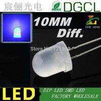 【✴COD✴】 gaqiugua6 คุณภาพดี10มม. Led กลม465-475nm สีน้ำเงินกระจายแสงไดโอด3.0-3.5V 2-Pin