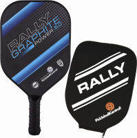 PickleballCentral Pickleball Paddle - Rally Graphite Power 5.0 | Honeycomb Core, Graphite/Polymer Hybrid Composite Face | Power, Control, Large Sweet Spot | Paddle Cover Blue - Standard Grip