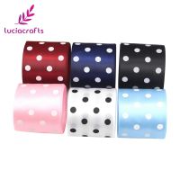 【hot】！ Lucia crafts  Dot Print 5yards/ 25/40mm Headwear Sewing Accessories T0205