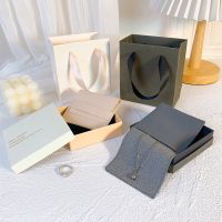 Bracelet Packaging Paper Case Necklace Boxes Container Handbag Ring White Pink Black Earring