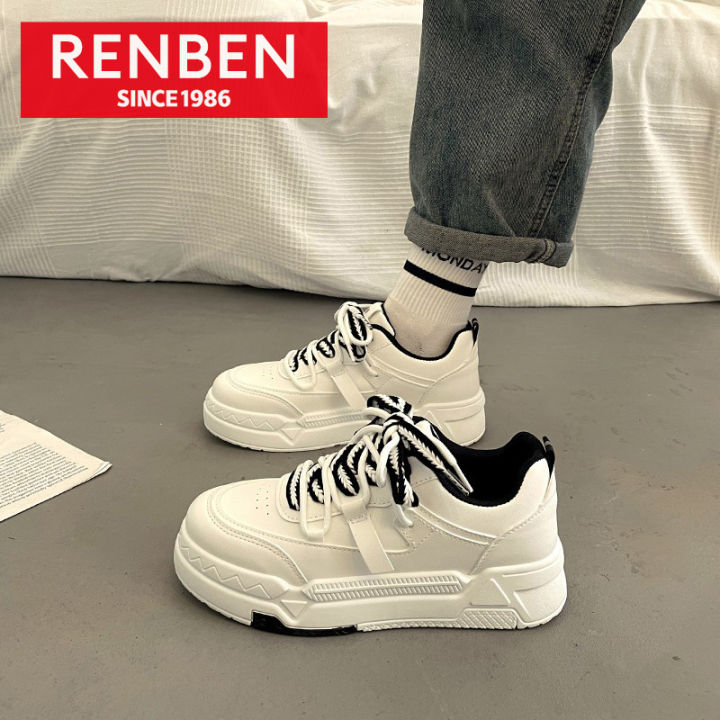 renben-รองเท้ากีฬาและพักผ่อนสำหรับผู้หญิง-รองเท้ารองเท้าสีขาวเล็กๆรองเท้าคุณพ่อรองเท้าเล่นกีฬากลางแจ้งยอดนิยม